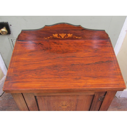 2785 - An Edwardian rosewood and marquetry sheet music cabinet