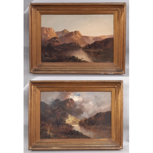 57 - W. Richards (Francis E Jamieson, 1895-1950) - 'Glen Shiel' and 'Pass of the Trossachs', oil on canva... 