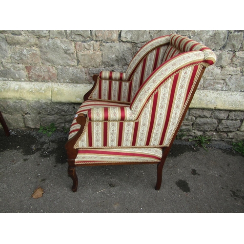 2658 - A suite of six inlaid Edwardian mahogany parlour room chairs each with marquetry inlaid detail, all ... 