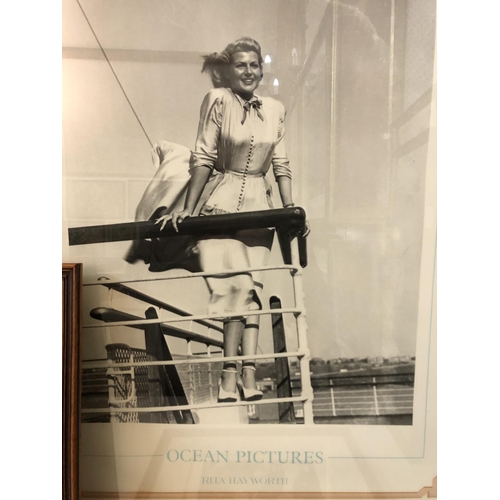 137 - Four framed Ocean Pictures photographs to include Eleanor Parker, Rita Hayworth, and two others, tog... 