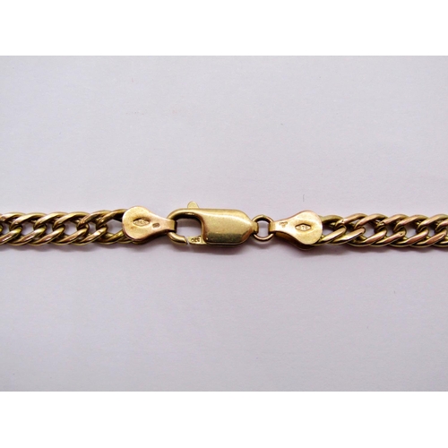 1352 - 9ct curb link chain necklace, 9.6g