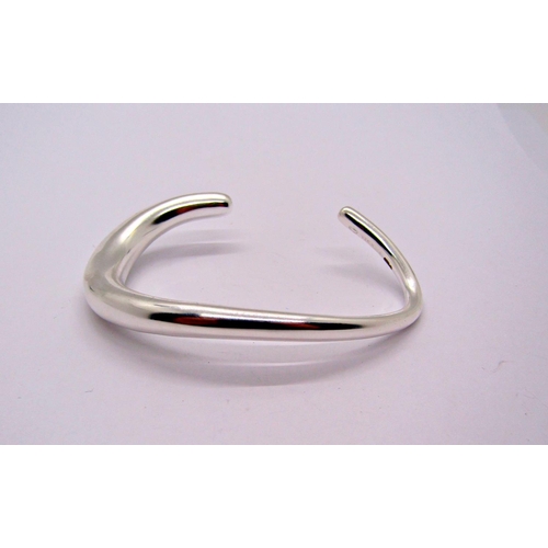 1424 - Georg Jensen silver bangle, stamped 'Georg Jensen 925 S S', 25.9g