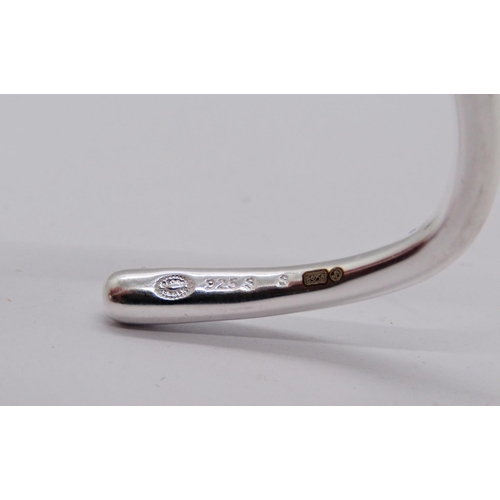 1424 - Georg Jensen silver bangle, stamped 'Georg Jensen 925 S S', 25.9g