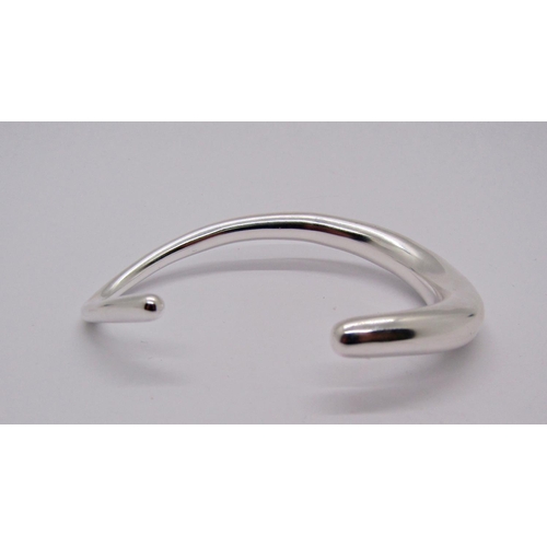 1424 - Georg Jensen silver bangle, stamped 'Georg Jensen 925 S S', 25.9g