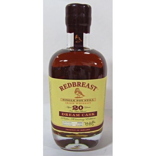 1743 - A bottle of Redbreast single pot still Irish Whiskey aged 20 years Dream Cask Pedro Ximenez Edition,... 