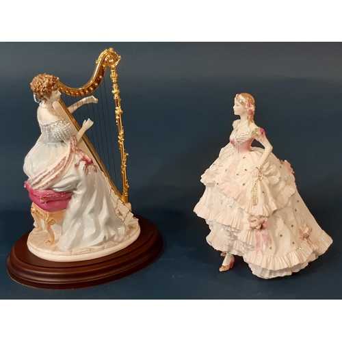 1118 - A collection of figurines  including from the Doulton Music series Graceful Arts - The Royal Debut, ... 