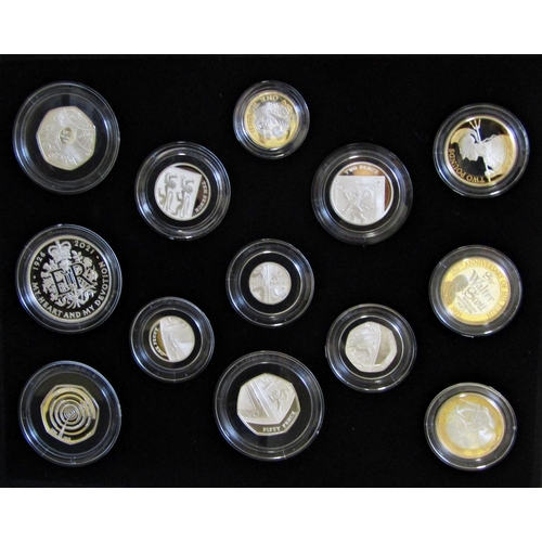 488 - Making History 2021 UK proof coin set 13 coins, £5 - 1p 85/550 cased