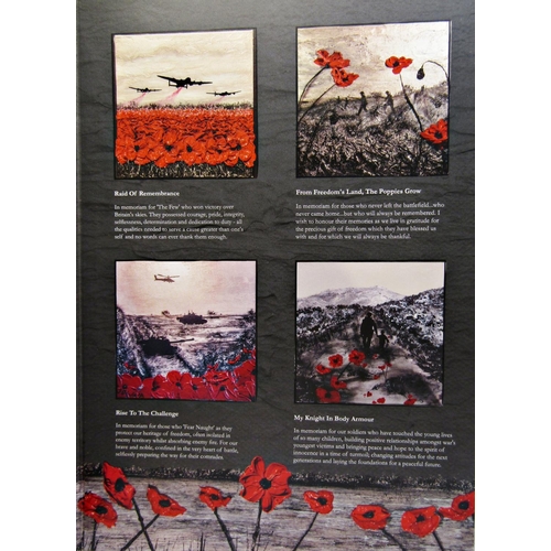 520 - Centenary of the First World War 6 medal commemorative set, The War Poppy collection by Jacqueline H... 