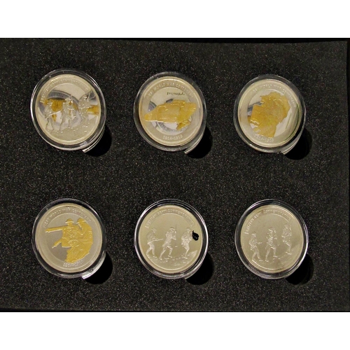 520 - Centenary of the First World War 6 medal commemorative set, The War Poppy collection by Jacqueline H... 