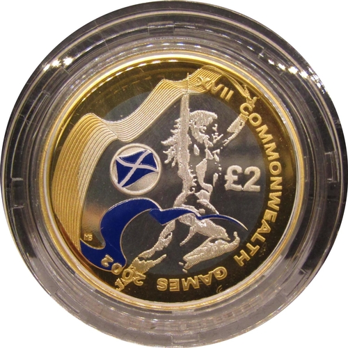 529 - Nine silver proof £2 coins including four Piedforts, Welsh Commonwealth Games, WWII 60th Anniversary... 