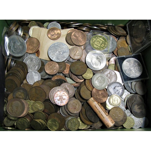 532 - Foreign and commonwealth coins, English Nickel coins, Victorian and pre Victorian pennies and half p... 