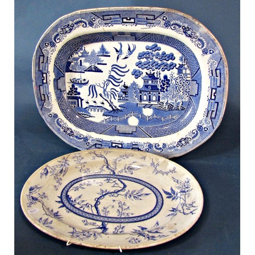 1124 - A collection of 19th century and other blue and white transfer printed ware to include graduated mea... 