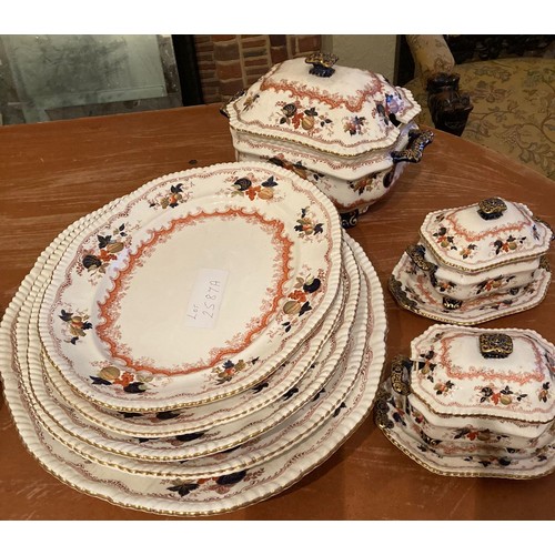 2587A - To be viewed at and collected from Nibley House GL11 6DL: A part Edwardian dinner service - Bisto Da... 