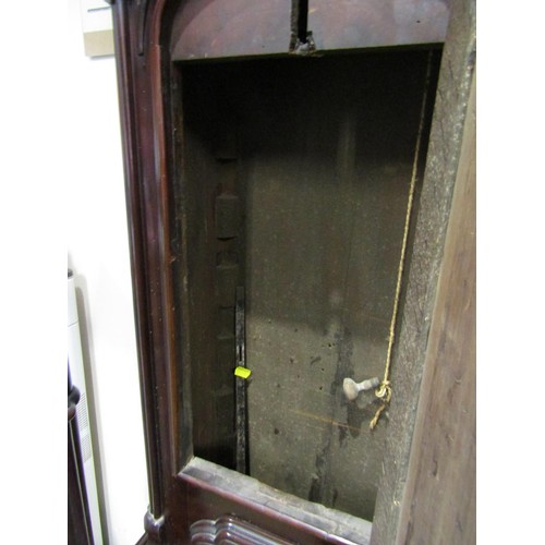 2675 - A most unusual Victorian gothic longcase clock, the case supported by four columns, the trunk with l... 