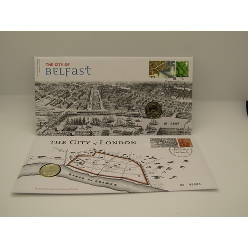 479 - Royal Mail/royal Mint Philatelic Numismatic covers, 1994-2007, 42 envelopes held within two folders ... 