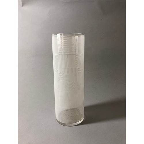 200 - Sydney Cash for MoMA New York - 'Optical Vase', 2000, clear glass with white print, height: 24.2 cm,... 