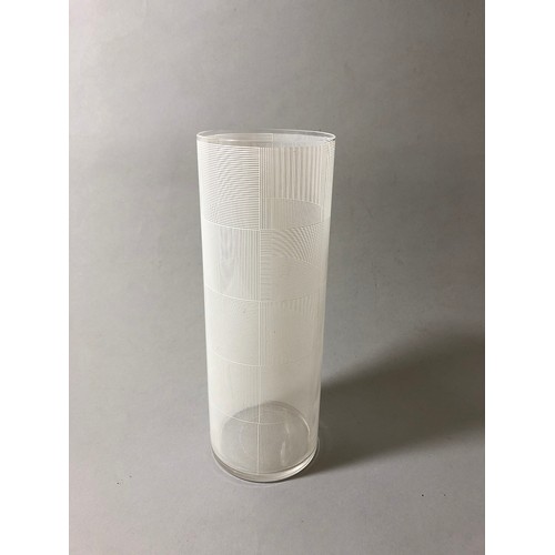 200 - Sydney Cash for MoMA New York - 'Optical Vase', 2000, clear glass with white print, height: 24.2 cm,... 