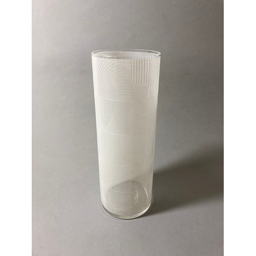 200 - Sydney Cash for MoMA New York - 'Optical Vase', 2000, clear glass with white print, height: 24.2 cm,... 