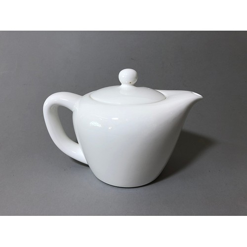 201 - Two teapots and a jug: Sori Yanagi for Nikko Company Japan, 1948, fine bone china, mark to base, hei... 