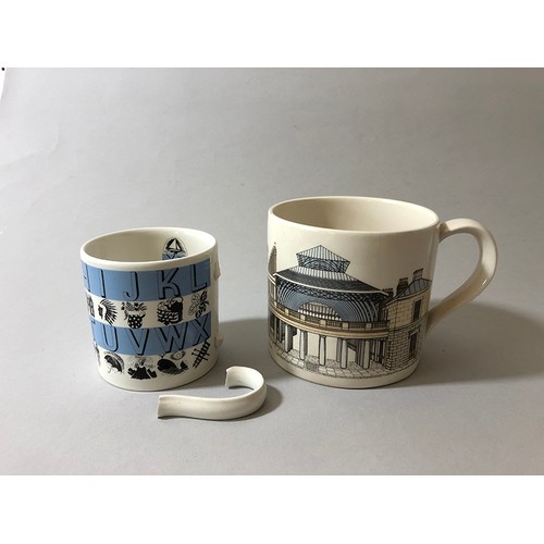 203 - Two Mugs: Alphabet by Eric Ravilious for Wedgwood, 1937, Royal Pavilion Art Gallery & Museum, Bright... 