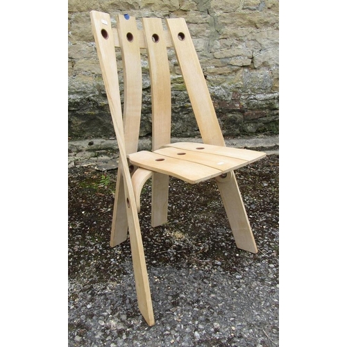 224 - DAVID COLWELL: AN ‘O RANGE’ CHAIR, steamed ash, 90cm H x 49.5cm L x 44cm D