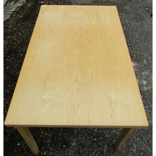 237 - ALVAR AALTO FOR ARTEK: A BEECH DINING TABLE 120cm L x 75cm W x 71.5cm H