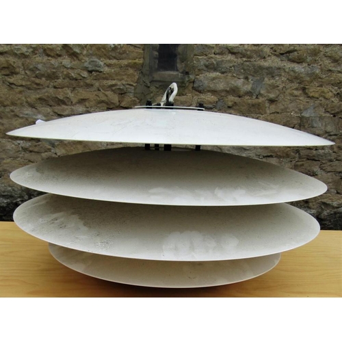 247 - LATERNA DANICA: A LIGHT PENDANT, white painted, 51cm dia