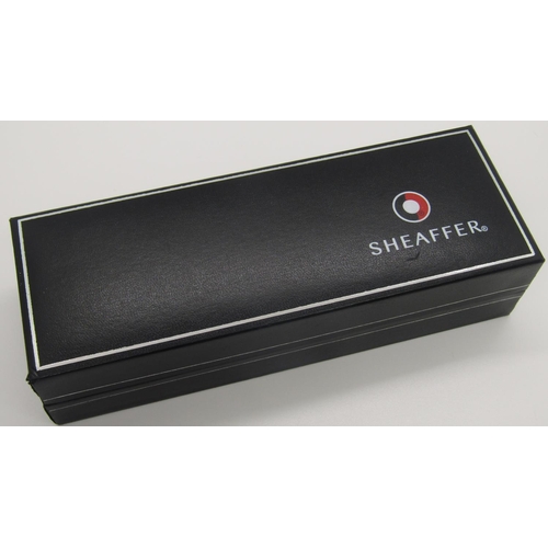 1488 - Lady Sheaffer Fashion gold plated zig zag fountain pen, ballpoint pen and pencil set, boxed