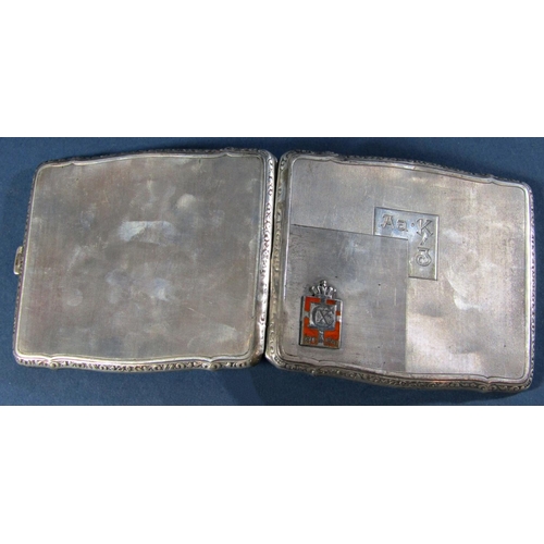 1222 - A large silver engine turned cigar/cigarette box raised on square pad feet, 17 x 10cm, Birmingham 19... 