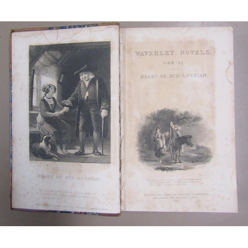 245 - Scott, Waverley Novels, leather bound late 1820's early 30's period, 47 volumes, together with furth... 