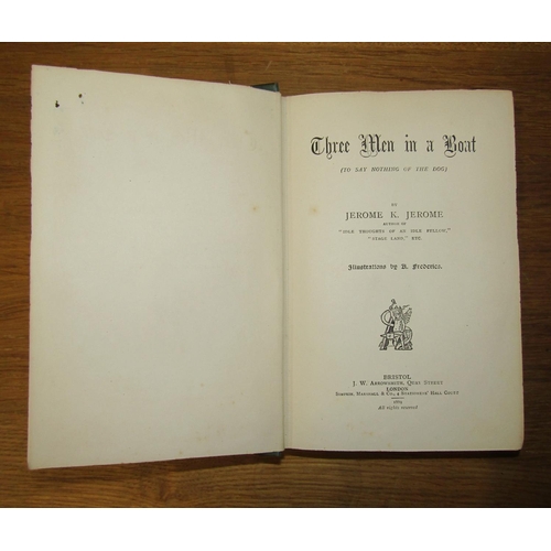 255 - Jerome K Jerome, Three Men In A Boat, 1st edition, 1889, illustrated by Frederics