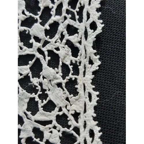 1548 - Collection of lacework including two 19th century lace collars one demonstrating a number of lace st... 