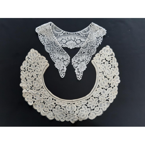 1548 - Collection of lacework including two 19th century lace collars one demonstrating a number of lace st... 