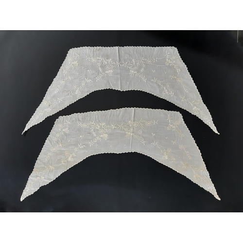 1548 - Collection of lacework including two 19th century lace collars one demonstrating a number of lace st... 