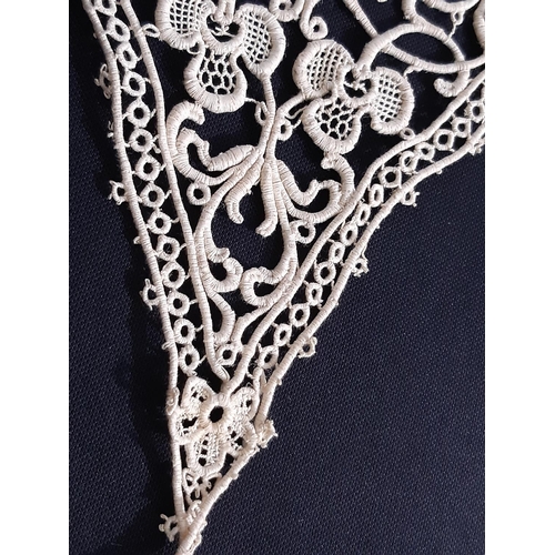 1549 - Three pieces of 19th century Irish lace comprising a large pointed collar in the Carrickmacross styl... 