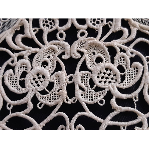 1549 - Three pieces of 19th century Irish lace comprising a large pointed collar in the Carrickmacross styl... 