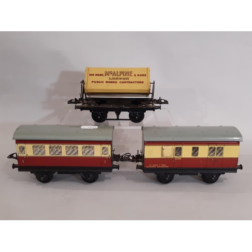 301 - A large collection of Hornby 0 gauge model railway including boxes for Passenger sets 51 and 501, LN... 