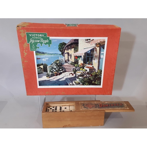 315 - 3 vintage plywood jigsaw puzzles including a 1930's Chad Valley Cunard promotional puzzle 'Liner and... 