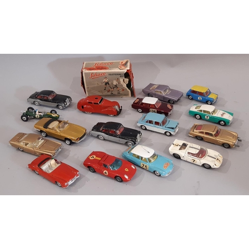 306 - Mixed collection of model cars and railway items including boxed Schuco 3000 car, unboxed Dinky Ford... 