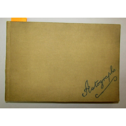 299 - An autograph album containing signatures by George Formby 1944, Francis Day (American actress/singer... 