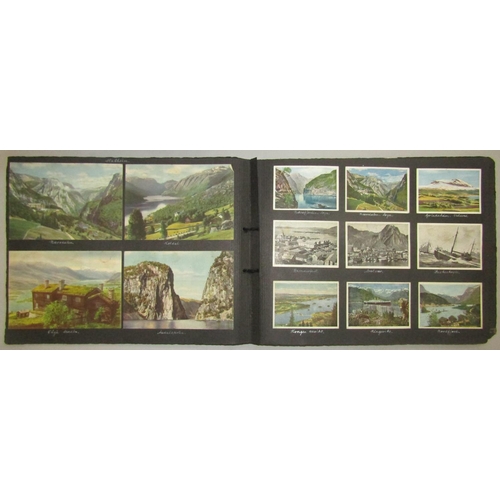 289 - A box containing an unsorted collection of cigarette cards, some mounted, some unmounted, postcards,... 