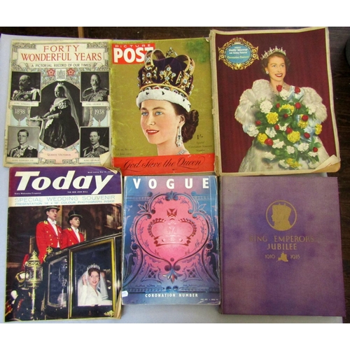 292 - The Vogue Coronation Number 1953 and other royal commemorative magazines and newspapers