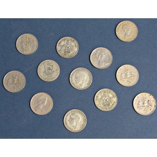 1477 - Quantity of nickel and bronze coinage including a quantity of pre 1947 silver, 290g approx