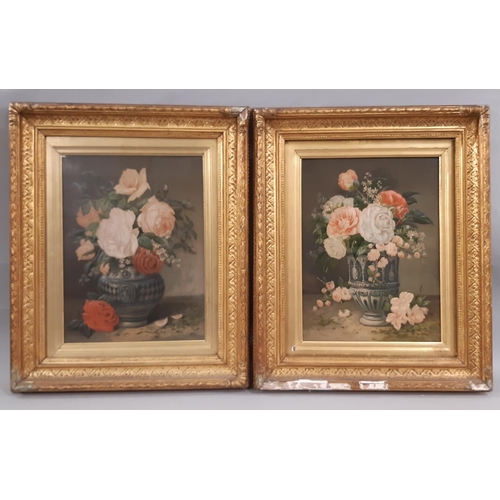 179 - Three framed works and London Survey: Two 19th century gilt framed still life lithographs on embosse... 