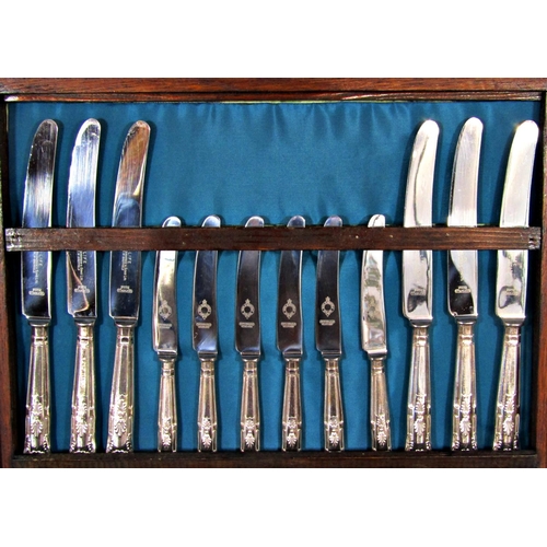 1198 - A small canteen of King’s Pattern silver plated cutlery for six settings.