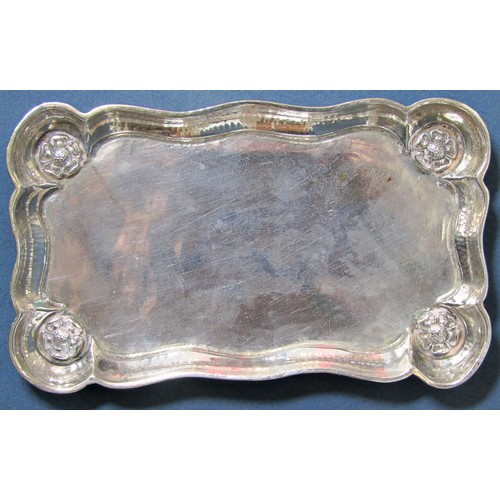 1252 - A silver Arts and Crafts pin tray by Omar Ramsden, engraved 