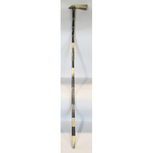 1574 - A walking stick made from horn, sundry cutlery, quantity of wine including Chateauneuf-du-Pape, 2008