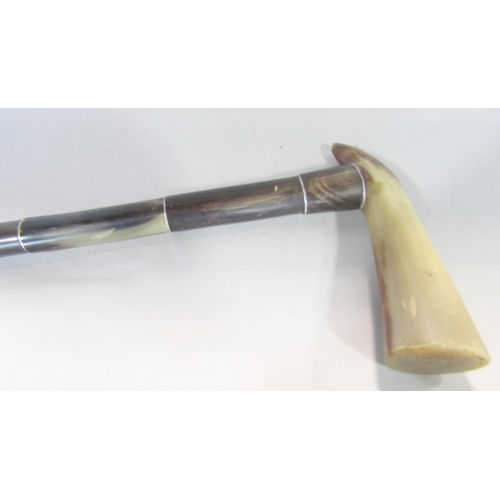 1574 - A walking stick made from horn, sundry cutlery, quantity of wine including Chateauneuf-du-Pape, 2008