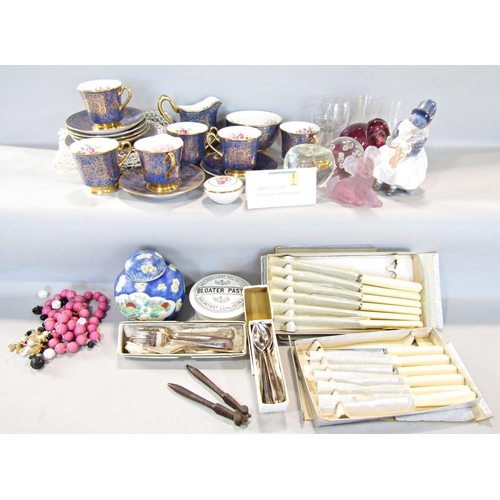 1575 - Quantity of ceramics to include a Copenhagen figure of a young girl darning, collection of Old Chels... 