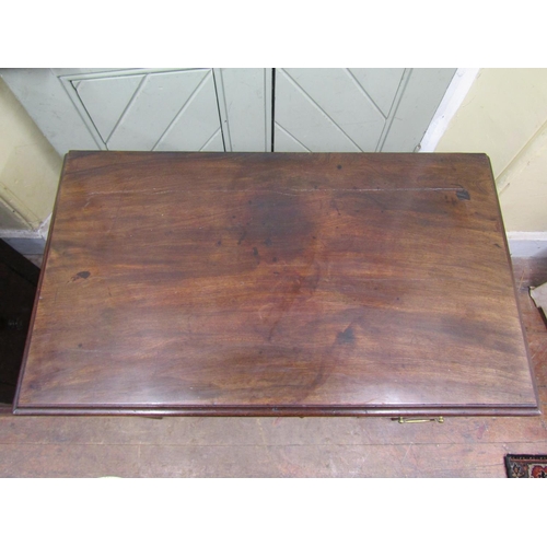 2633 - 19th century mahogany low boy fitted with three drawers to a central shaped apron and square moulded... 